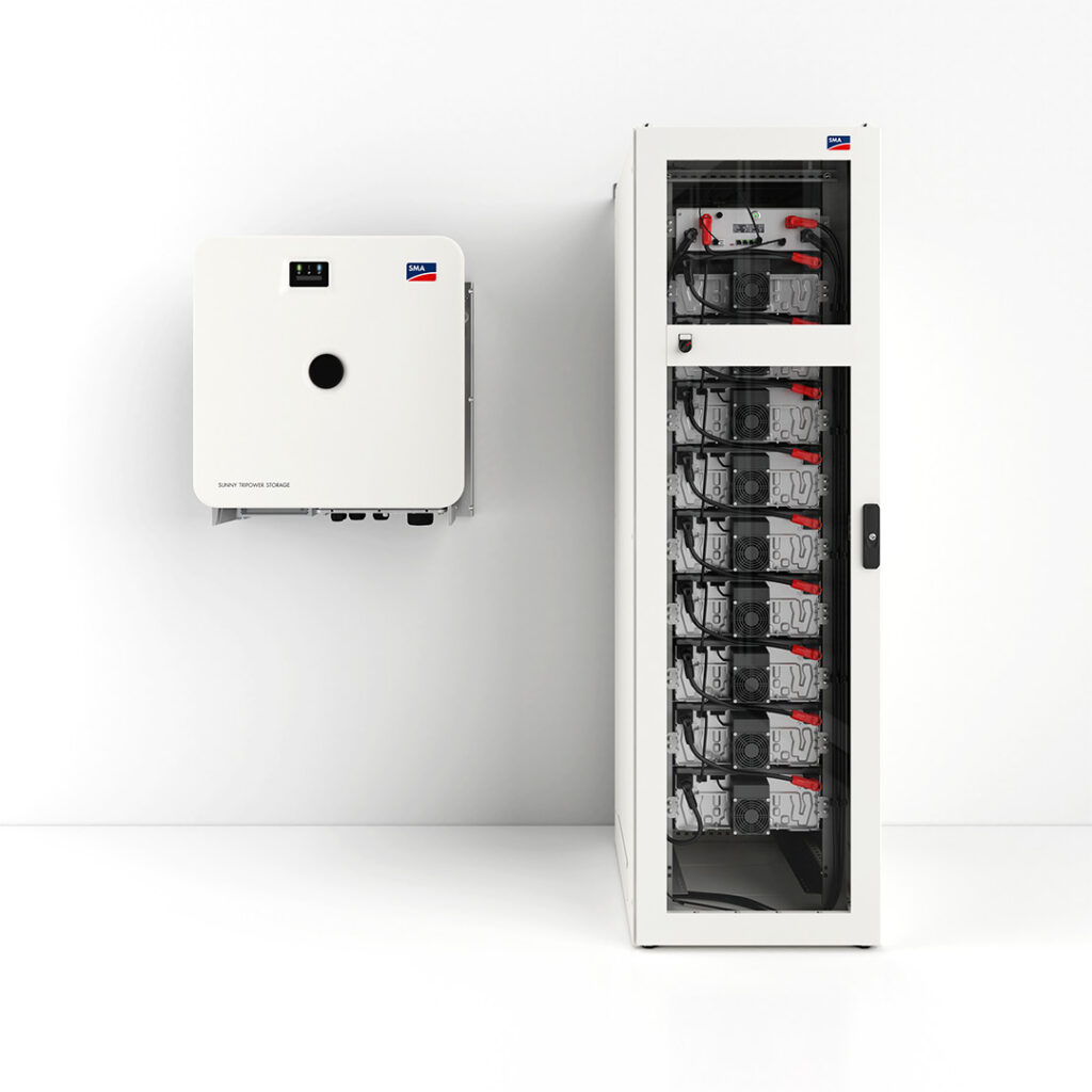 SMA Commercial Storage Solution – kompakt batterienhet för energilagring i kommersiella solcellsanläggningar.